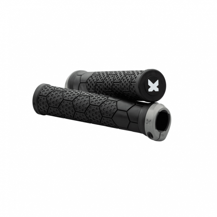 Sixpack D-Trix AL Lock-On Manopole Bici In Gel Kraton – Nero/nero, Diametro 33mm, Lunghezza 143mm