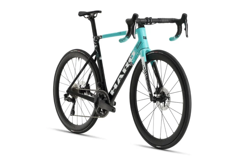 2024 haro rivette carbon 1 black teal 3qtr