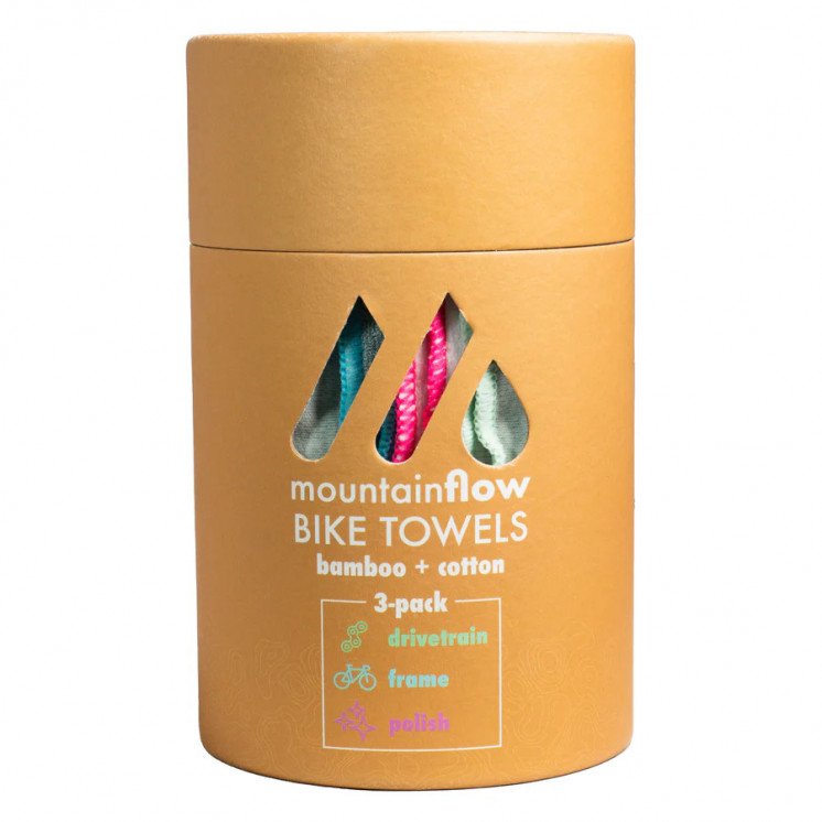 Mountainflow 3 serviettes velo durables en bambou et coton