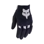 Fox Dirtpaw Junior Noir – gants VTT BMX protection TPR jeunes riders, vue face