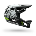 Fox Proframe – casque intégral VTT enduro barre menton intégrée MIPS, coloris Blanc/Bronze