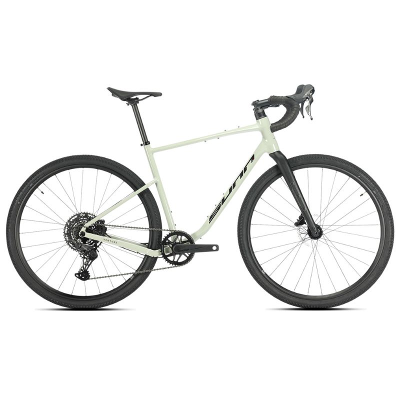 Sunn Venture S2 gravel alu 6013 Edge Tubing — vue profil gauche fourche carbone HM