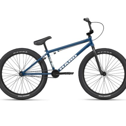 Haro Downtown 24 BMX coloris Bleu Midnight vue de profil roues 24 pouces