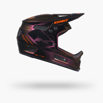 Casque intégral Kenny Elite Orange Chameleon VTT BMX — finition irisée caméléon vue avant