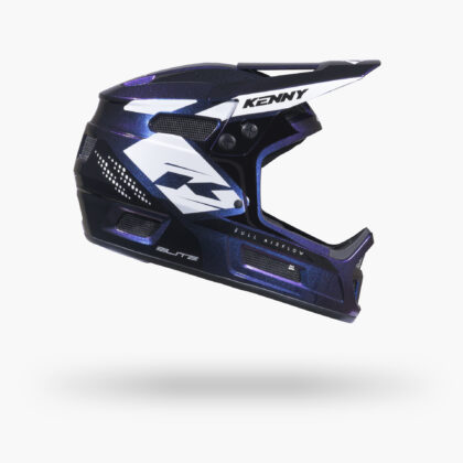 Casque intégral Kenny Elite Night Diamond VTT BMX — violet nuit avec paillettes diamant vue avant