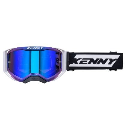 Masque Kenny Performance Evo 2 Noir/Bleu, monture caméléon et écran bleu miroir