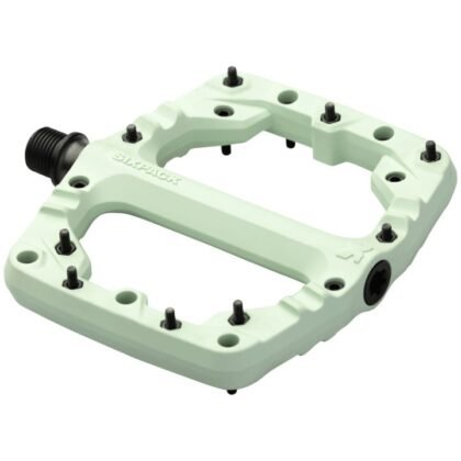 Pedales plates Sixpack Kamikaze PA Smoked Green - 18 picots acier, axe Chromoly - Cyclomontdor Lyon